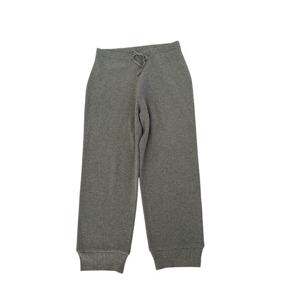 Henri Bendel New York Pull-on Drawstring Pants Silk Cashmere SZM Wide Leg Grey - Picture 3 of 9